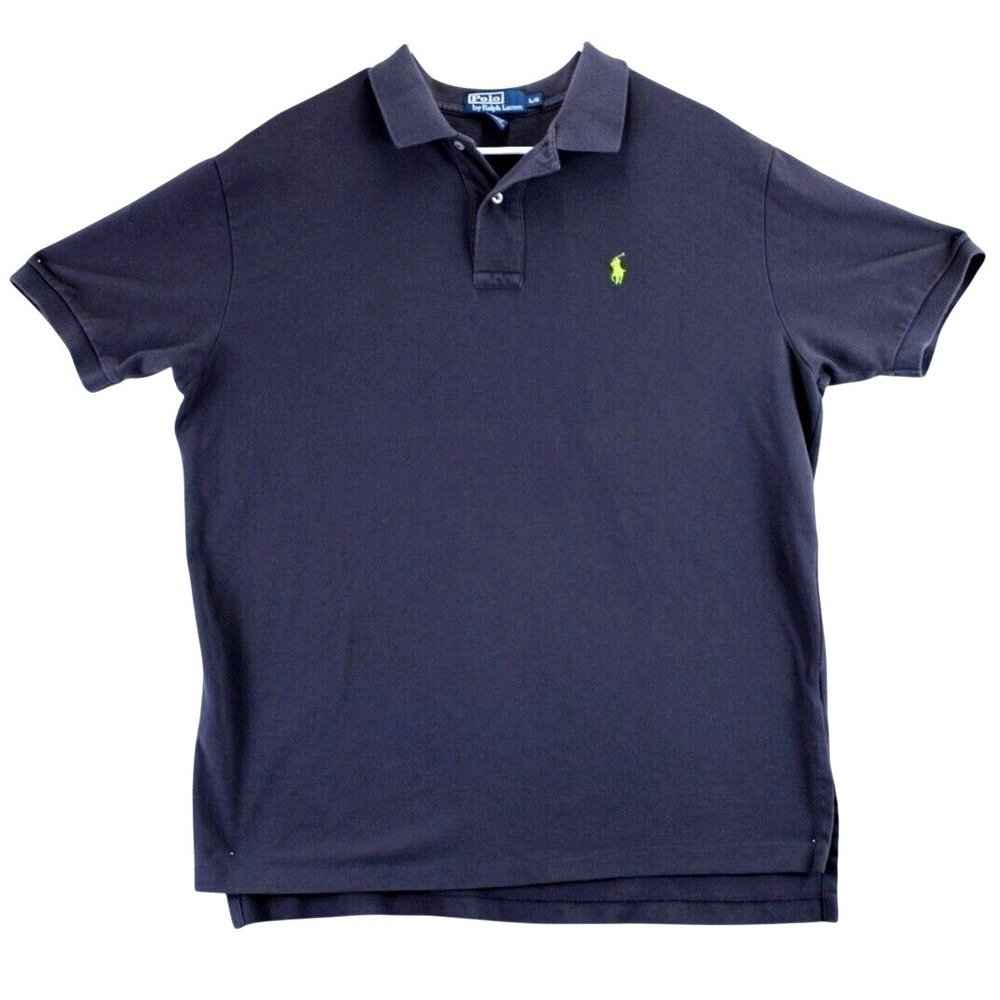 Polo Ralph Lauren Short Sleeve Polo‎ Shirt Men's Large Dark Gray Big Tall